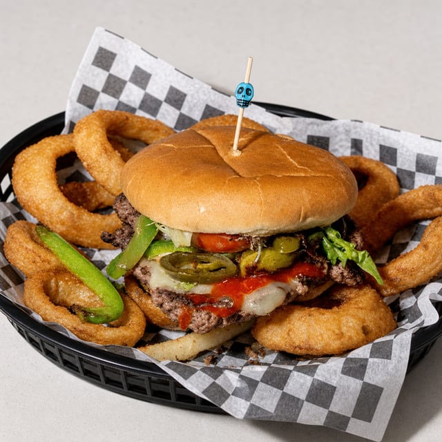 Hell's Gates Burger! (Hot).