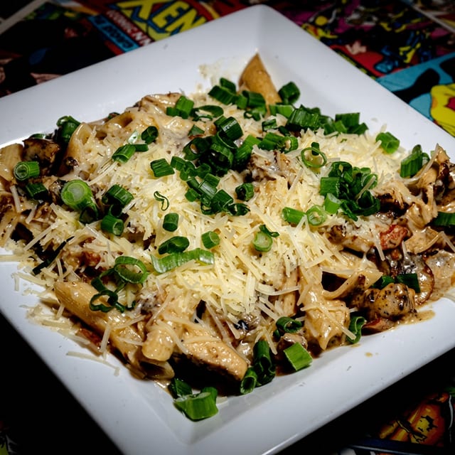 The "A" in Alfredo Pasta.