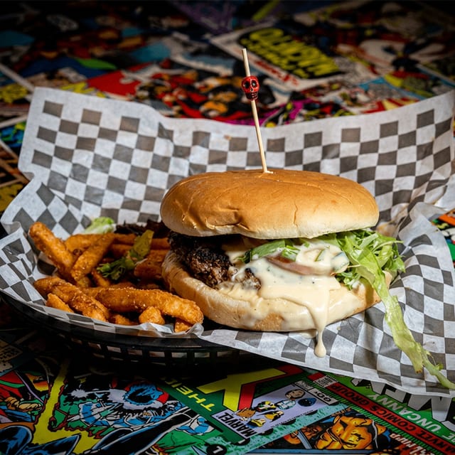 Queso Burger.