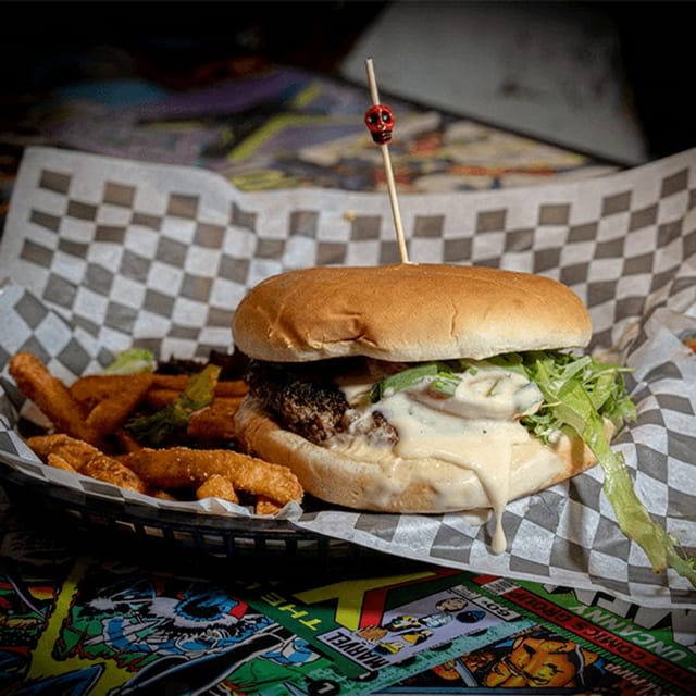 Queso Burger.