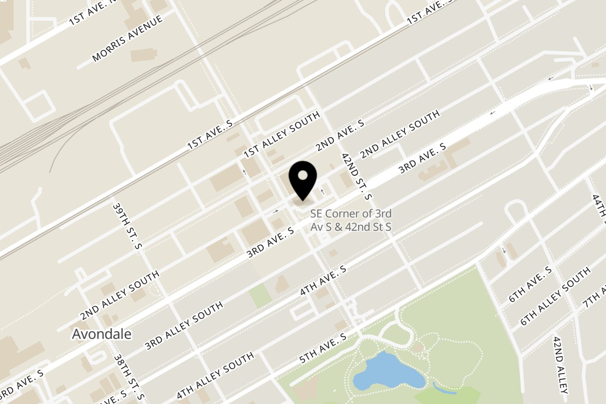 Map showing the location of Black Market Bar and Grill Avondale on 4100 3rd Ave S in Birmingham